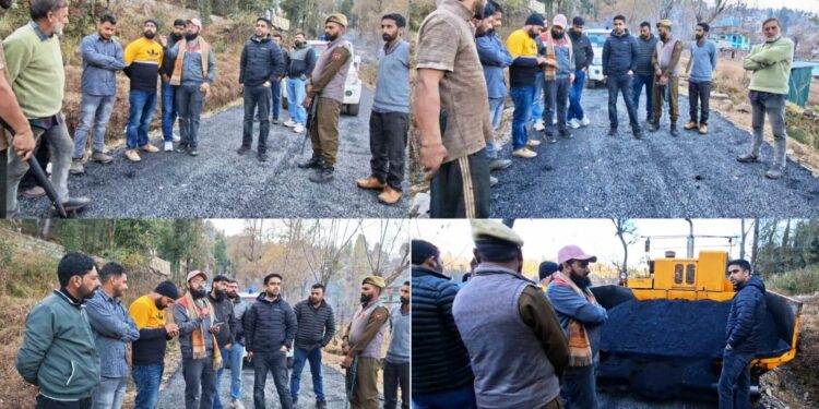 SDM inspects ongoing blacktopping and road development works across Gool Sub-Division