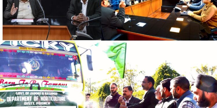 DC Poonch flags off group of orchardists for exposure visit under MIDH/ATMA schemes