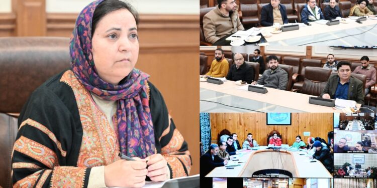 Sakeena Itoo reviews cleanliness, sanitation measures in GMCs, District Hospitals, other health facilities across Kashmir Division