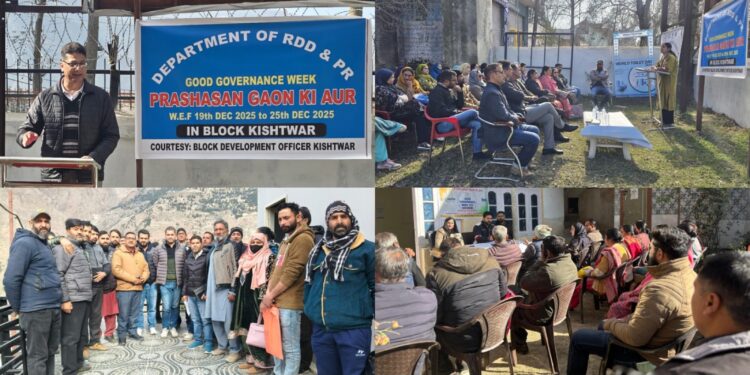 District Kishtwar embarks “Prashasan Gaon Ki Ore” campaign under Good Governance Week