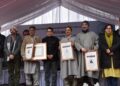 MLA Zadibal felicitates National Award winners in Kashmir Handicrafts