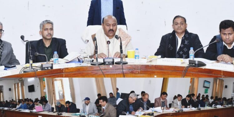 Surinder Choudhary reviews progress on development works in Rajouri