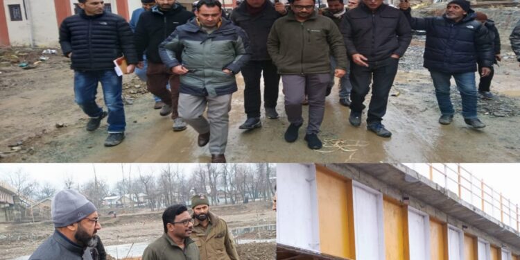 DC Kupwara inspects construction of Transit Accommodations at Nutnussa, Kulangam