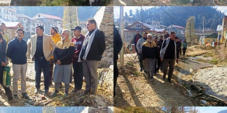 DDC Chairman inspects condition of upcoming Road in Bhaderwah Town