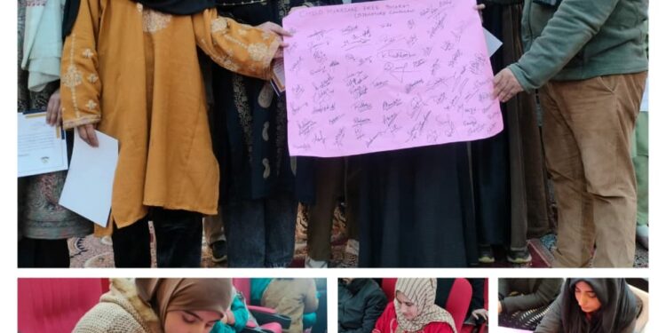 DCPU Bandipora organizes “Child Marriage Free Bharat” Signature Campaign