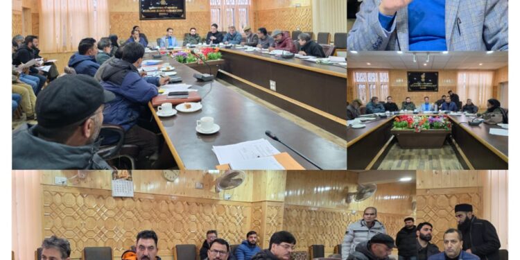 Director SEK reviews Departmental Progress with CEOs of Kashmir Division