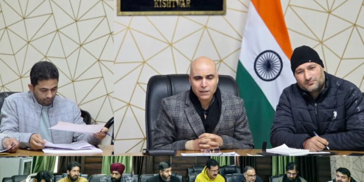DC Kishtwar reviews progress of works under District CAPEX Budget 2025-26