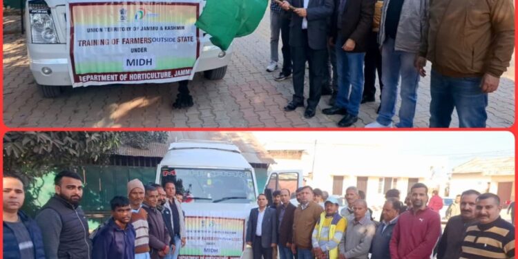 Director Horticulture flags off farmers on exposure visit to PAU