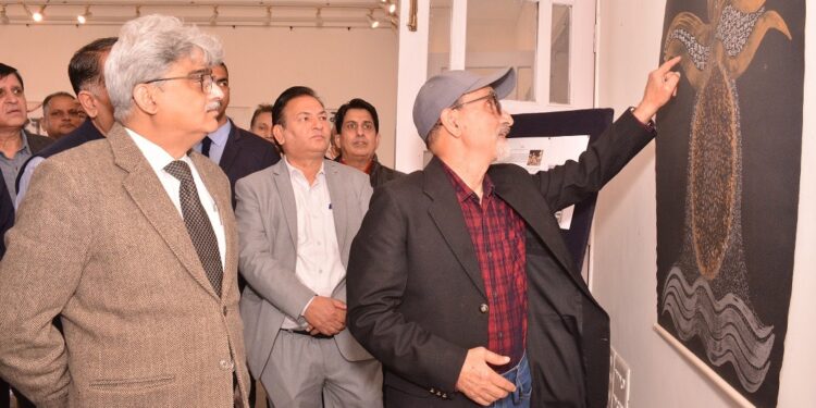 CS inaugurates 3 day exhibition on Sharda paintings at Kala Kendra