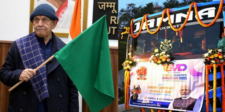 Lieutenant Governor flags off J&K’s UT Contingent for 29th National Youth Festival-Viksit Bharat Young Leaders’ Dialogue-2026