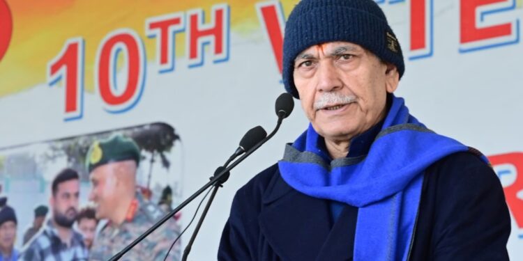 10th Armed Forces Veterans Day Lieutenant Governor pays tribute to ex-servicemen, Veer Naris and their family members at Rajouri