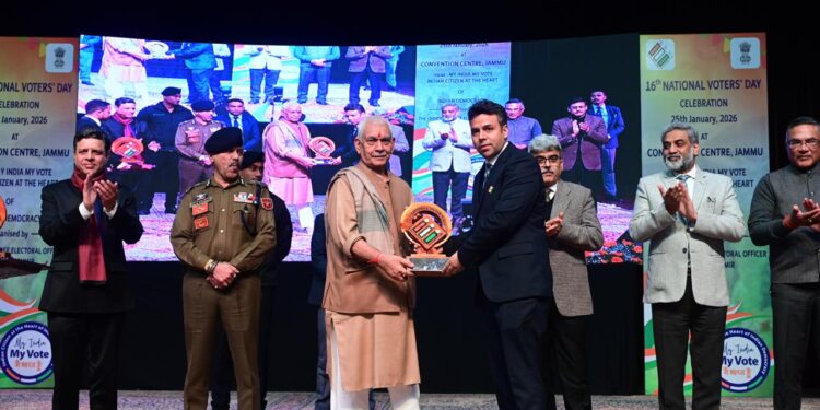 District Budgam receives Best District Election Award for Bye-Elections-2025