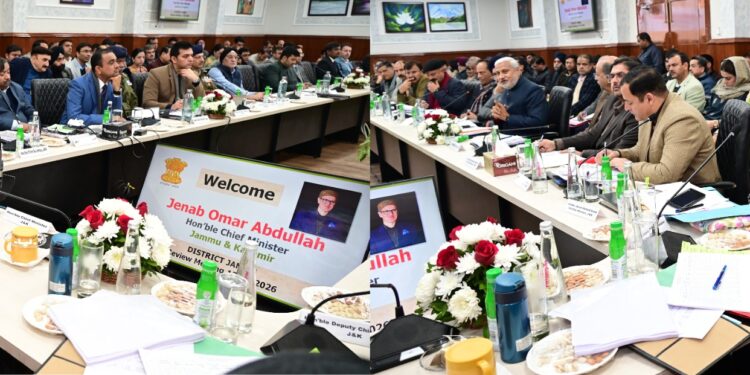 CM Omar Abdullah chairs Jammu District Review Meeting, stresses timely completion of projects and undertaking permanent flood restoration works