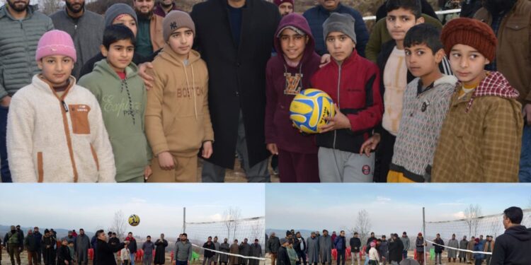 DC Budgam inspects Playfield Development in Panchayat Khag