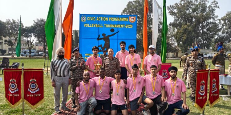76 Bn CRPF hosts Volleyball tournament at Gangyal