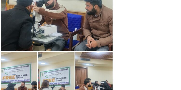 DLSA Srinagar organizes Free Eye Medical Camp for Advocates & Litigants