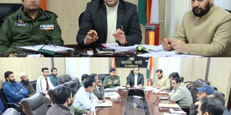 DC Ramban chairs DRSC, DLMC meeting to strengthen road safety framework