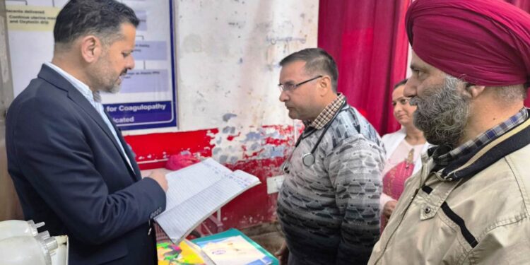 DHSJ inspects healthcare services at CHC Hiranagar, PHC Ramkot