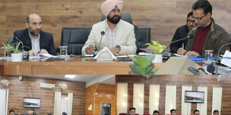 DC Doda reviews progress of electric towers installation work by Powergrid