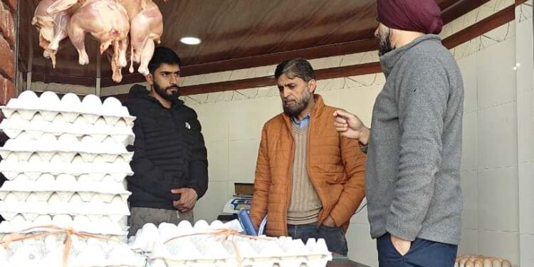 Inspection of Mutton and Chicken Shops conducted in Doda town