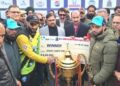 Satish Sharma felicitates J&K Team on maiden Ranji Trophy triumph