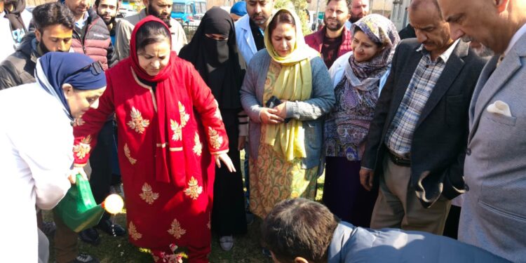 Sakeena Itoo leads plantation drive at District Hospital Ganderbal, promotes eco-friendly healthcare practices under Kayakalp, NQAS initiatives
