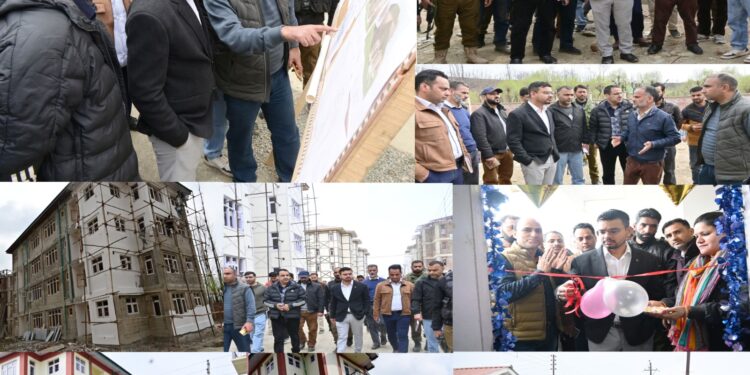 DC Kulgam inspects transit accommodation projects for KP employees at Vessu, Chowgam