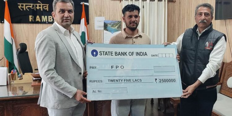 Ramban FPO gets Rs 25 lakh for Milk Value Addition Unit
