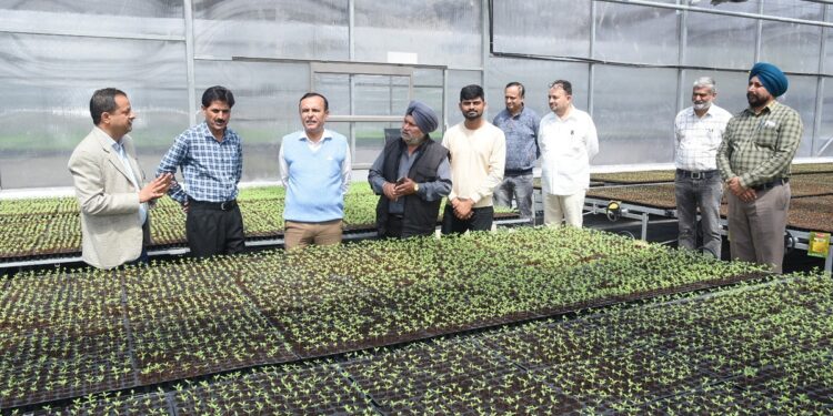 Director Agriculture reviews final works of Centre of Excellence at Krishi Bhawan, Jammu