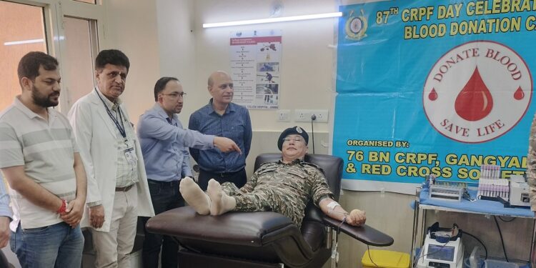 76 Bn CRPF organises blood donation camp