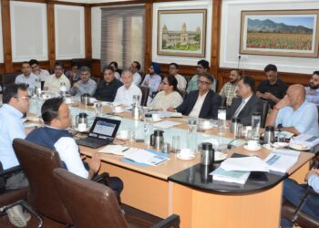 CS reviews progress and implementation of HADP Programme sees establishment of 1.11 Lakh Units, Generating ₹368 Cr in Revenue and 2.45 Cr man-days of Employment JAMMU, APRIL 25: Chief Secretary, Atal Dulloo chaired a review meeting to assess the progress and performance of the Holistic Agriculture Development Programme (HADP) in Jammu and Kashmir in the presence of senior officers of the Agriculture Production Department and other concerned stakeholders. The meeting besides ACS, Agriculture Production Department and MD, J&K Bank was attended by the MD, HADP; HoDs of the Department along with Representatives from Agricultural Universities here. The meeting had an in depth review of the programme covering establishment status, key performance indicators, financial returns, employment generation and district-wise outcomes.  The Chief Secretary noted that the programme reflects strong financial viability, with a government subsidy of around ₹450 crore expected to be recovered within approximately 2.6 years through enhanced farm incomes. He directed the department to intensify outreach efforts and ensure greater inclusion of eligible farmers, particularly in districts with lower coverage.  The Chief Secretary laid strong emphasis on the importance of adopting a data-driven, district-specific approach to improve conversion from approvals to unit establishment, which currently stands at around 25 percent. The Chief Secretary emphasized the need to further improve training coverage and capacity building to enhance productivity and sustainability. He reiterated that HADP has the potential to transform the agricultural landscape of J&K by enhancing farmer incomes, generating employment and promoting sustainable agriculture here. He called for ensuring sustained momentum, effective convergence and focused interventions to maximize its impact across the length and breadth of the UT. Moreover he issued directions for faster conversion of approved applications into established units. He enjoined upon the concerned to lay focus on improvement in farmer registration and eKYC completion, strengthening of district-level monitoring and accountability, time-bound grievance redressal and scaling up of high-value agricultural activities to make this programme a success. Regarding the functioning of Kisan Khidmat Ghars (KKGs), he directed for strengthening them further by improving licensing and expanding service delivery, including onboarding of banking and digital services at these centres. On this occasion the ACS, Agriculture Production Department, Dr Ashish Chandra Verma gave the overall preview of the performance of this programme here. He apprised the meeting that HADP has so far facilitated the establishment of more than 1.11 lakh units across all 20 districts, benefiting 74,589 unique farming families.  He further observed that while the programme has achieved full geographic coverage, the overall coverage remains around 8.1 percent of the PM-Kisan beneficiary base, thereby leaving a substantial scope for the department to work for its expansion and optimal utilization to meet our targets on time. The Managing Director, J&K Bank, Amitava Chatterjee also presented a detailed roadmap aimed at maximizing benefits for farmers under HADP. He highlighted key suggestions pertaining to digital interventions, including integration and onboarding of various stakeholder platforms onto the HADP portal to enhance efficiency and outreach.  He further assured full support and closer institutional synergy with the Agriculture Production Department to ensure seamless implementation of the programme and achievement of its envisaged objectives across all districts of J&K. The MD HADP, Dr. Sagar Doifode Dattatray elucidated that the programme has generated an estimated annual revenue of ₹368 Cr and annual profit of ₹173 Cr at the beneficiary level, translating into an average income enhancement of about ₹25,000 per family per year, besides creating over 2.45 crore man-days of employment across 287 blocks and more than 5,100 villages and wards. Revealing about the implementation quality, the MD gave out that about 92.9 percent of the units are functional and nearly 99 percent units are verified as existing, while 68.3 percent beneficiaries have undergone training under various components.  The meeting also reviewed district-wise performance, wherein districts such as Kulgam, Ganderbal and Shopian have recorded higher coverage, while districts like Poonch, Kishtwar and Reasi were identified as needing focused intervention.  It was further observed that large-scale projects such as Integrated Farming Systems, farm mechanization and fodder development are driving scale under HADP, while high-value sectors like dairy and agri-marketing offer higher returns and require scaling up through improved approval mechanisms. The progress of the Kisan Khidmat Ghar (KKG) network was also reviewed. It was informed that 1,807 KKGs are functional across the Union Territory, serving over 8 lakh farmers with 96 percent fund utilization, and generating a combined monthly revenue of about ₹43.52 lakh.  It is pertinent to mention that HADP encompasses a comprehensive portfolio of 29 integrated projects spanning the sectors of horticulture, agriculture and livestock husbandry, each strategically designed to unlock the full potential of these domains and steer the sector towards enhanced sustainability, profitability and resilience.  With access to over 171 schemes and activities, the programme seeks to empower farmers, agri-entrepreneurs and rural youth through a structured framework of financial incentives, skill development, infrastructure creation and strengthened market linkages.
