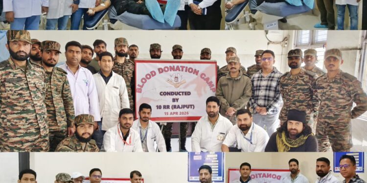 Army, GMC Doda organise Blood Donation Camp