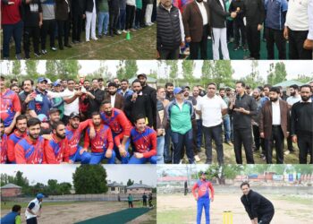 Nasha Mukt J&K Abhiyan:DC, SSP inaugurate Cosco Cricket tournament in Shopian