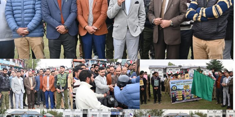 DDC Kulgam flags off road safety rally from GDC Kulgam