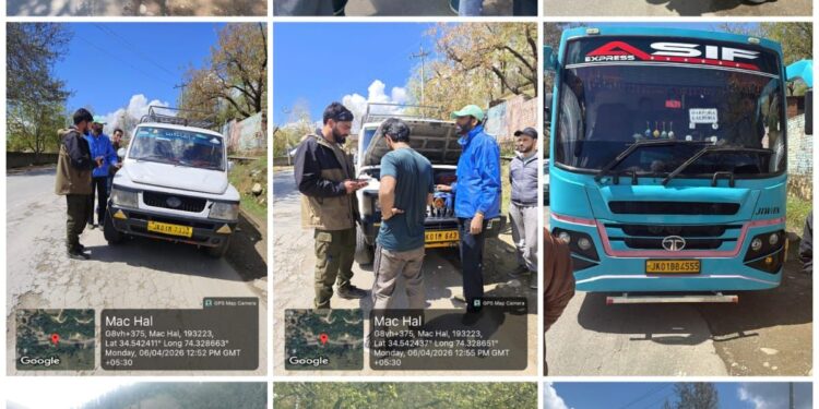 Team MVD Kupwara conducts Traffic Enforcement Drive