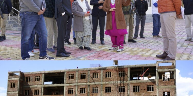 PD&SJ, DC Bandipora inspect ongoing works of District Court Complex