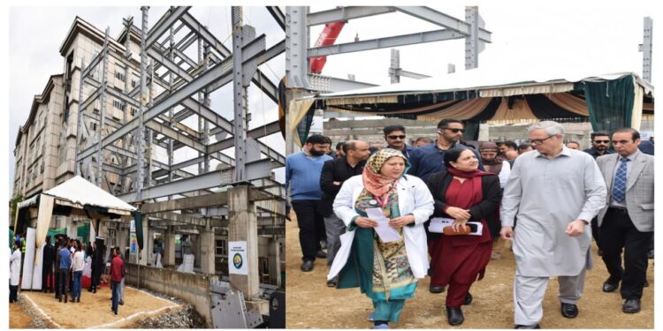 CM Omar Abdullah reviews progress of work on LD Hospital Extension Block, stresses timely completion