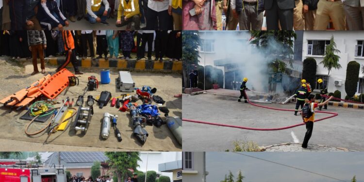 District Admin Budgam, Civil Defence Conduct Mock Drill at SAM Degree College