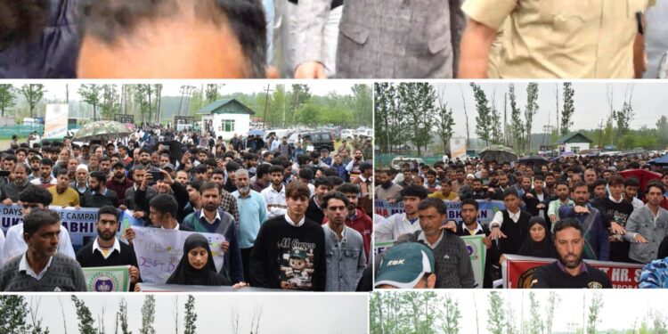 NMBA: Mega Padyatra held at Awantipora