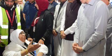 CM Omar Abdullah sees off first Haj pilgrims batch from Srinagar