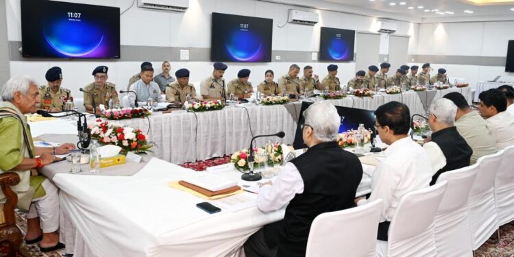 Lieutenant Governor chairs meeting with DCs, SSPs of Jammu Division