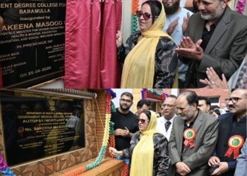 Sakeena Itoo visits Baramulla, inaugurates newly constructed Science Block at GDC Women Baramulla