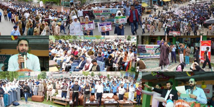 Massive Awareness Rally, Street Play organized under Nasha Mukt Abhiyan at Kangan