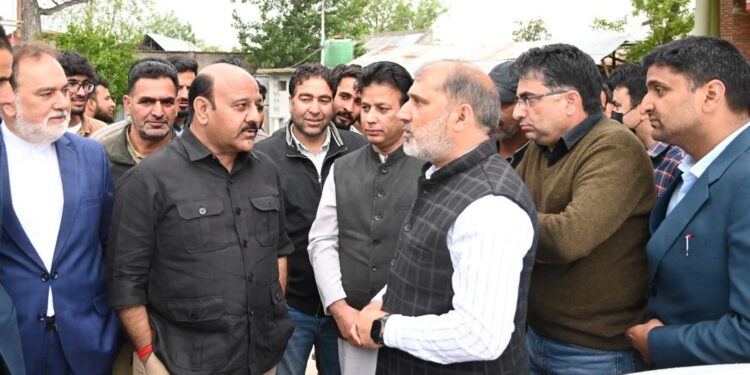 Deputy CM visits Shopian; reviews development works, stresses expeditious completion