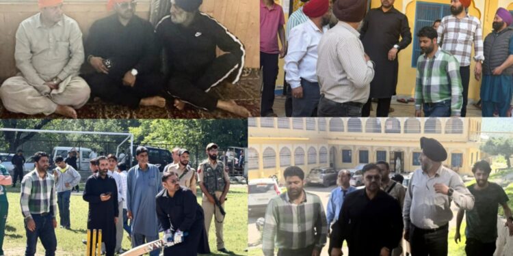 Javid Dar, Satish Sharma tour North Kashmir, review sports infrastructure, development works