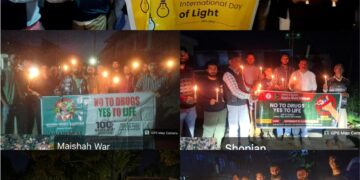 Candle Marches held across Shopian under Nasha Mukt Jammu & Kashmir Abhiyan.