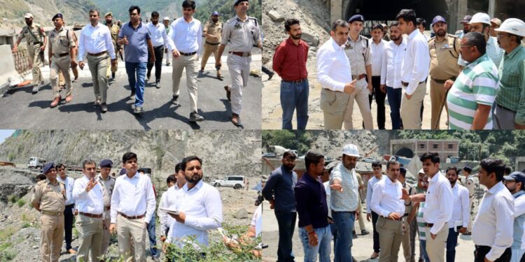DC Ramban inspects progress of work on NH-44