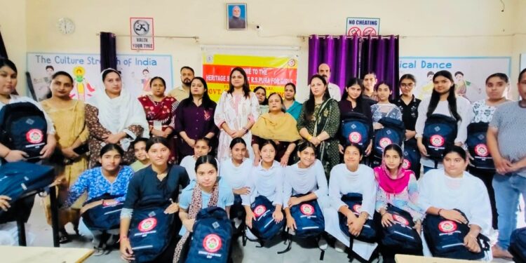 Mission Shakti Jammu felicitates meritorious girl Students of GGHSS R.S. Pura