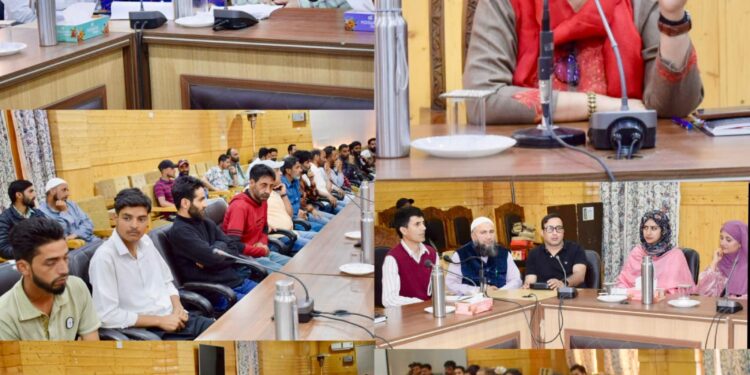 DC Bandipora interacts with Youth Clubs under Nasha Mukt J&K Abhiyan