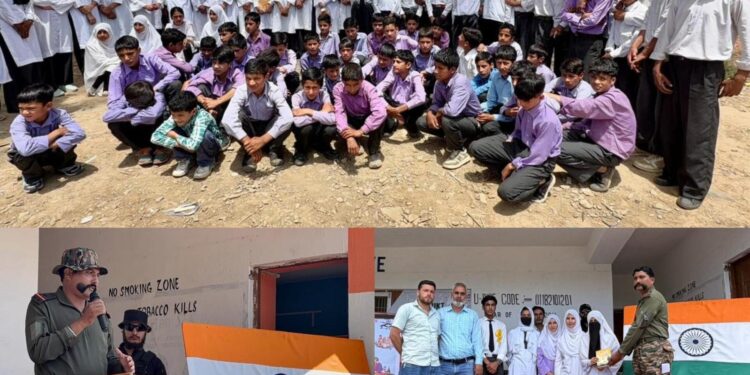 Army organises anti- addiction awareness drive at Government School Chapnari